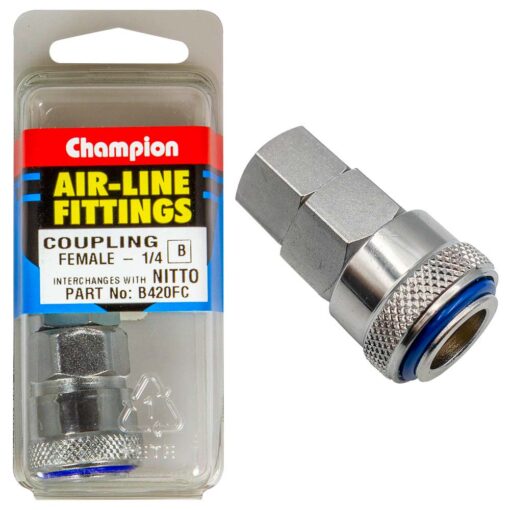 Champion 1/4in Female Air -Line Coupling Nitto