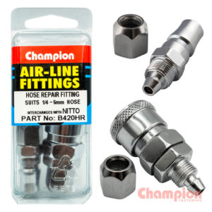 Champion Air Hose Fitting-Nitto Hose RepairCoupler-1/4in-6mm