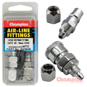 Champion Air Hose Fitting-Nitto Hose RepairCoupler3/8in-10mm