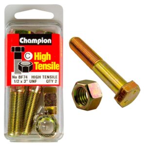 Champion 3in x 1/2in Bolt And Nut (C) - GR5