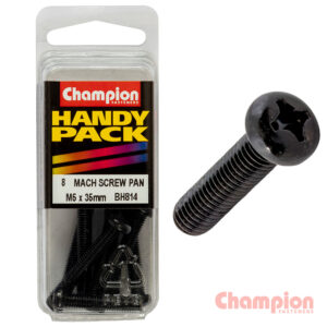 Champion Black Machine Screws - M5 x 35mm