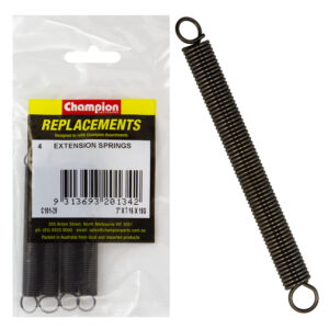 Champion 3in (L) x 7/16in (O.D.) x 18G Extension Spring -4pk