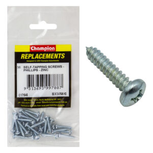 Champion 8G x 3/4in S/Tapping Screw Pan Head Phillips - 30pk