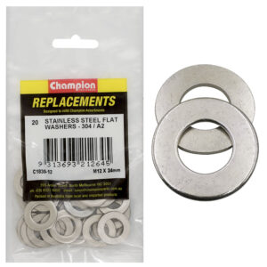 Champion M12 x 24mm Stainless Flat Washer 304/A2 -20pk
