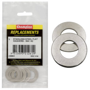 Champion 5/8in x 1-1/4in Stainless Flat Washer 304/A2 -5pk