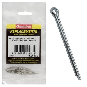 Champion 1.6 x 20mm Stainless Split (Cotter) Pin 304/A2-25pk