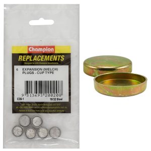 Champion 9/16in Steel Cup Welsh Plug - 10pk