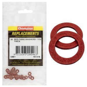 Champion 1/8in x 5/16in x 1/32in Red Fibre Washer -30pk