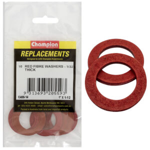 Champion 1in x 1-1/2in x 1/32in Red Fibre Washer -10pk