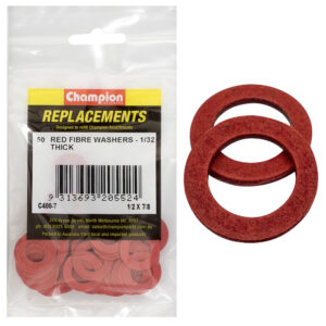 Champion 1/2in x 7/8in x 1/32in Red Fibre Washer -50pk