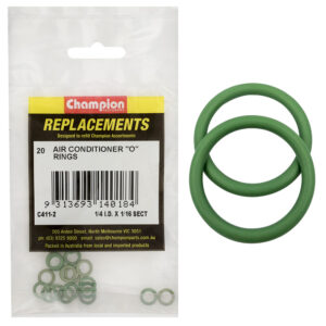 Champion 1/4in (I.D.) x 1/16in Air Cond. (Hmbr) O-Rings-20pk