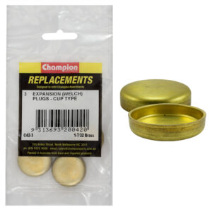 Champion 1-7/32in Brass Expansion (Frost) Plug-Cup Type-3pk