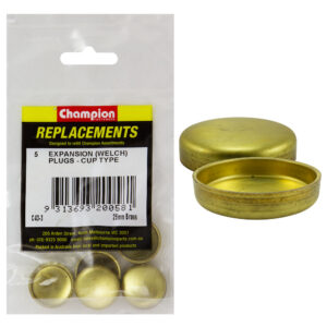 Champion 25mm Brass Expansion (Frost) Plug -Cup Type -5pk
