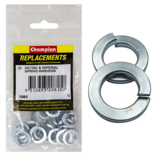 Champion 1/2in Flat Section Spring Washer -20pk