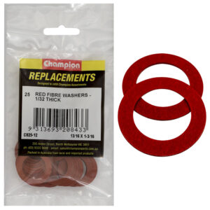 Champion 13/16in x 1-3/16in x 1/32in Red Fibre Washer -25pk