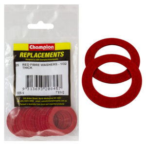 Champion 1in x 1-1/2in x 1/32in Red Fibre Washer -25pk
