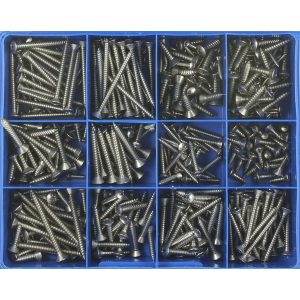 Champion 440pc S/Tapping Screw Assortmnt Rsd Phillips 316/A4