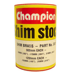 Champion Brass Shim Assortment 60mm Wide Roll (5 Sizes)