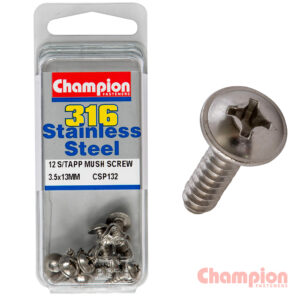 Champion S/Tapping Screws - Mushroom Head - 3.5 x 13mm
