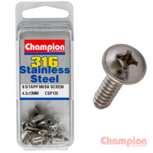 Champion S/Tapping Screws - Mushroom Head - 4.2 x 13mm