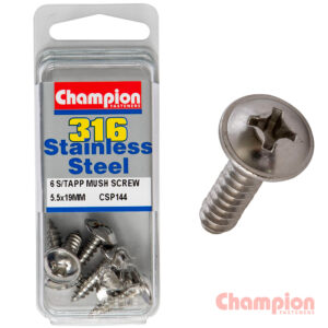 Champion S/Tapping Screws - Mushroom Head - 5.5 x 19mm
