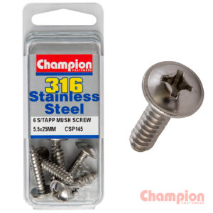 Champion S/Tapping Screws - Mushroom Head - 5.5 x 25mm