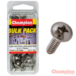 Champion S/Tapping Screws - Mushroom Head - 4.2 x 19mm