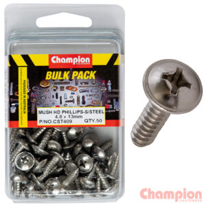 Champion S/Tapping Screws - Mushroom Head - 4.8 x 13mm