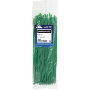 ISL 300 x 4.8mm Nylon Cable Tie - Green - 100pk