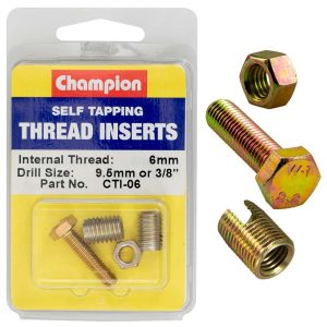 Champion S/Tapp. Thread Insert - M6 x 1.00mm -2pk