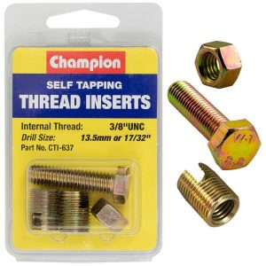 Champion S/Tapp. Thread Insert - 3/8in UNC -2pk