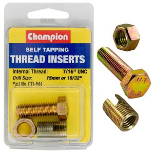 Champion S/Tapp. Thread Insert - 7/16in UNC -1pk
