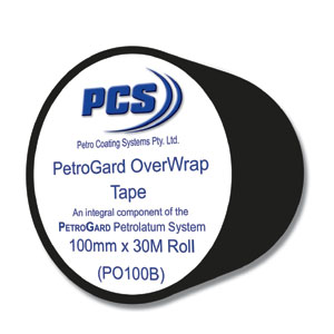 UCC 200 Micron PVC Overwrap Tape 100mm x 30m (Black)