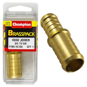 Champion Brass Hose Joiners - Reducing - 3/4in to 5/8in