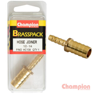 Champion Hose Joiner Brass Reducing 1/2 - 1/4