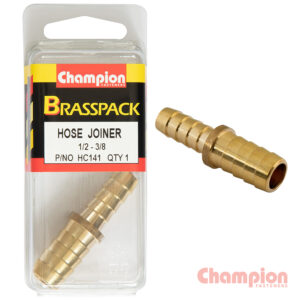 Champion Hose Joiner Brass Reducing 1/2 - 3/8