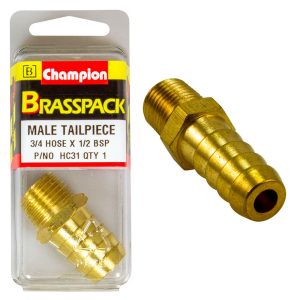 Champion Brass 3/4in x 1/2in Male Hose Barb