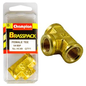 Champion Brass 1/4in Female 'T' Joiner