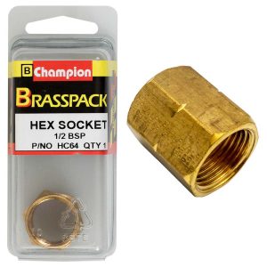 Champion Brass 1/2in BSP Hex Socket