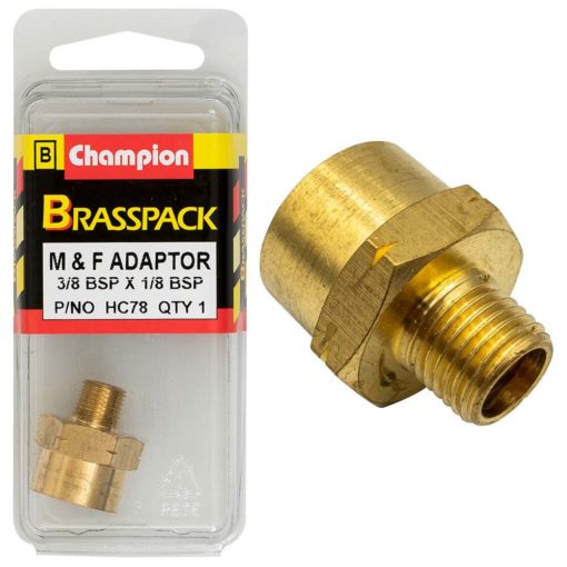 Champion Brass 3/8in x 1/8in BSP F/M Adaptor