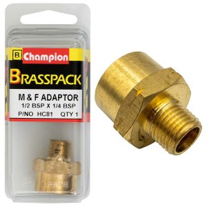 Champion Brass 1/2in x 1/4in BSP F/M Adaptor