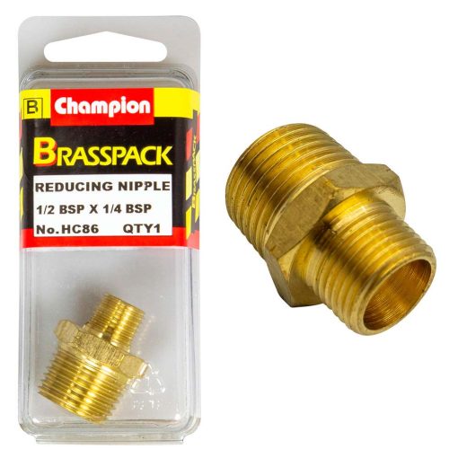 Champion Brass 1/2in x 1/4in BSP Reducing Nipple