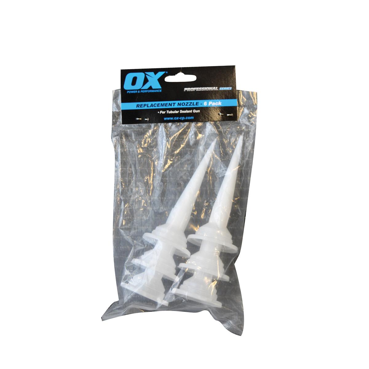 OX Professional Sealant Gun Tips 6pk