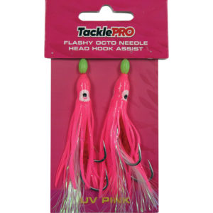 TacklePRO Flashy Octopus Assist Hook - UV Pink-2pc