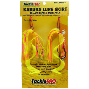 TacklePro Kabura Lure Skirt - Yellow Ripper (Twin Pack)