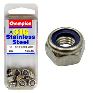 Champion 316/A4 M6 Self Locking Nut (C)