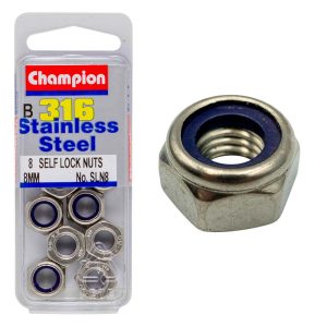 Champion 316/A4 M8 Self Locking Nut (C)