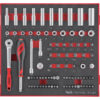 Teng 89pc 1/4in Dr. Skt & Acc Set 4-13mm - TED-Tray