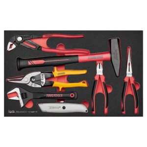 Teng 7pc Plier and Engineers Hammer Set