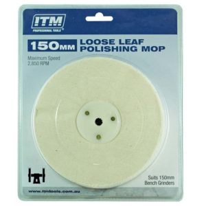 ITM Polishing Mop Loose Leaf 50 Fold 150 x 25mm